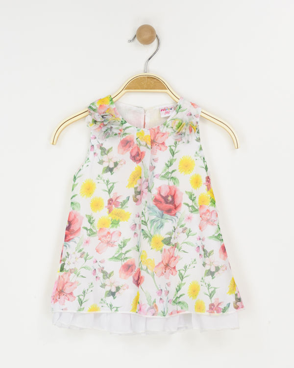 Picture of JH4371 GIRLS SLEEVELESS FLOWERY FRESH MATERIAL  DRESS